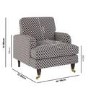 Patterned Velvet Armchair - Payton