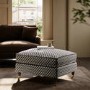 Patterned Velvet Footstool - Payton