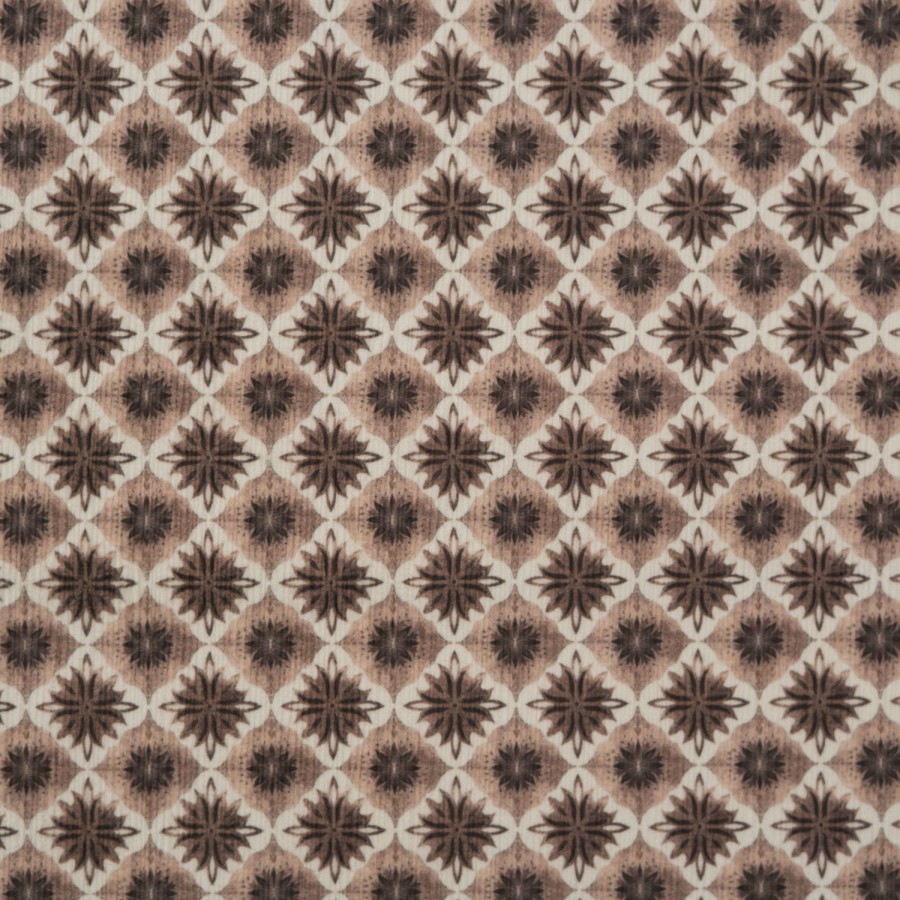 Patterned Velvet Footstool - Payton