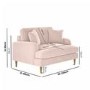 Dusty Pink Velvet Love Seat - Payton