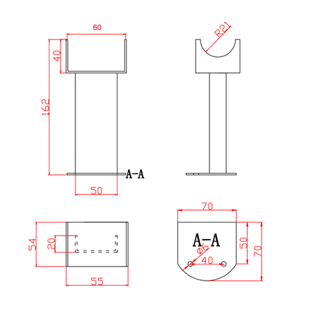 Sorrento Anthracite Designer Radiator Feet -Suitable for Single and Double Panel Radiator
