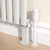 Sorrento White Designer Radiator Feet -Suitable for Single and Double Panel Radiator