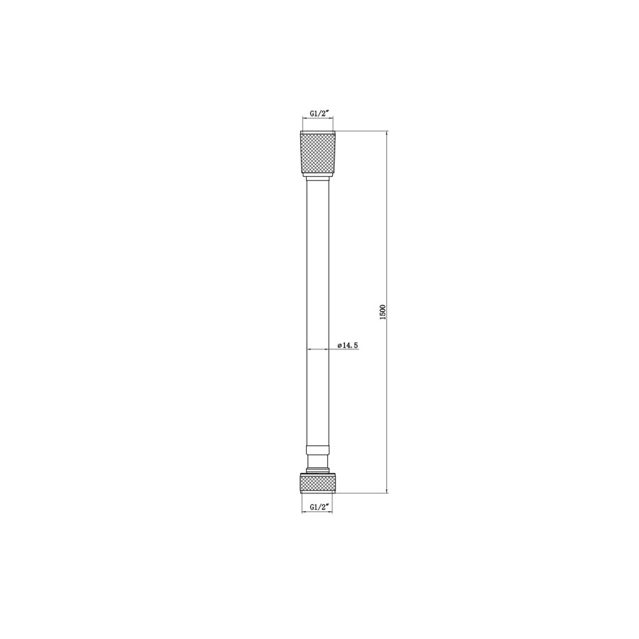 1500mm Chrome PVC Shower Hose