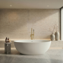 Freestanding Double Ended Stone Resin Solid Surface Bath 1700 x 750mm - Opal