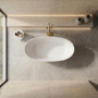 Freestanding Double Ended Stone Resin Solid Surface Bath 1700 x 750mm - Opal
