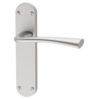 Internal Pearl Nickel Lever Door Handle with Latch and Hinges Pack - 65mm Latch - Struma - XL Joinery