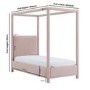 Pink Velvet Single Four Poster Bed Frame - Tiana