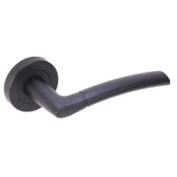 Internal Matt Black Lever Fire Door Handle with Latch and Hinges Pack - 65mm Latch - Tanaro - XL Joinery