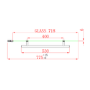 Chrome Pivot Shower Bath Screen with Towel Rail 1450 x 775mm - Taurus