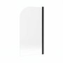 Black Pivot Shower Bath Screen 1450 x 775mm - Taurus