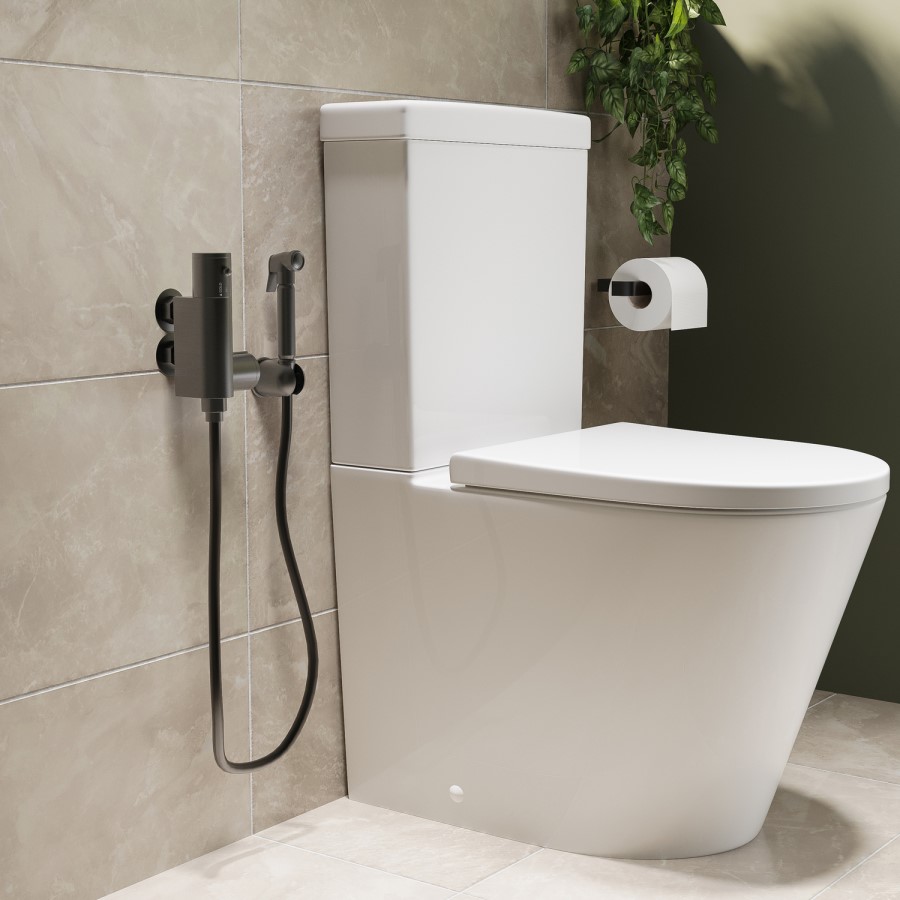 Gunmetal Grey Thermostatic Douche Shower / Bidet Shower Spray Kit - Arissa