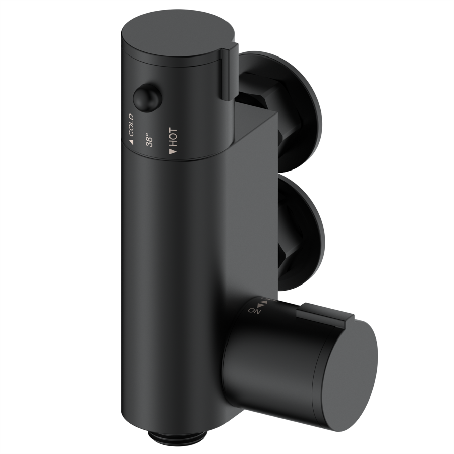 Black Thermostatic Douche Shower / Bidet Shower Spray Kit - Arissa