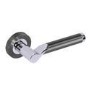 Internal Black Nickel and Silver Polished Chrome Bathroom Lever Door Handle with Lock, Latch and Hinges Pack - 65mm Latch - Timis - XL Joinery