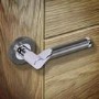 Internal Black Nickel and Silver Polished Chrome Lever Fire Door Handle with Latch and Hinges Pack - 75mm Latch - Timis - XL Joinery