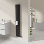 Black Designer Towel Holder for Steel & Electric Radiators - 230mm