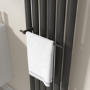 Black Designer Towel Holder for Steel & Electric Radiators - 320mm