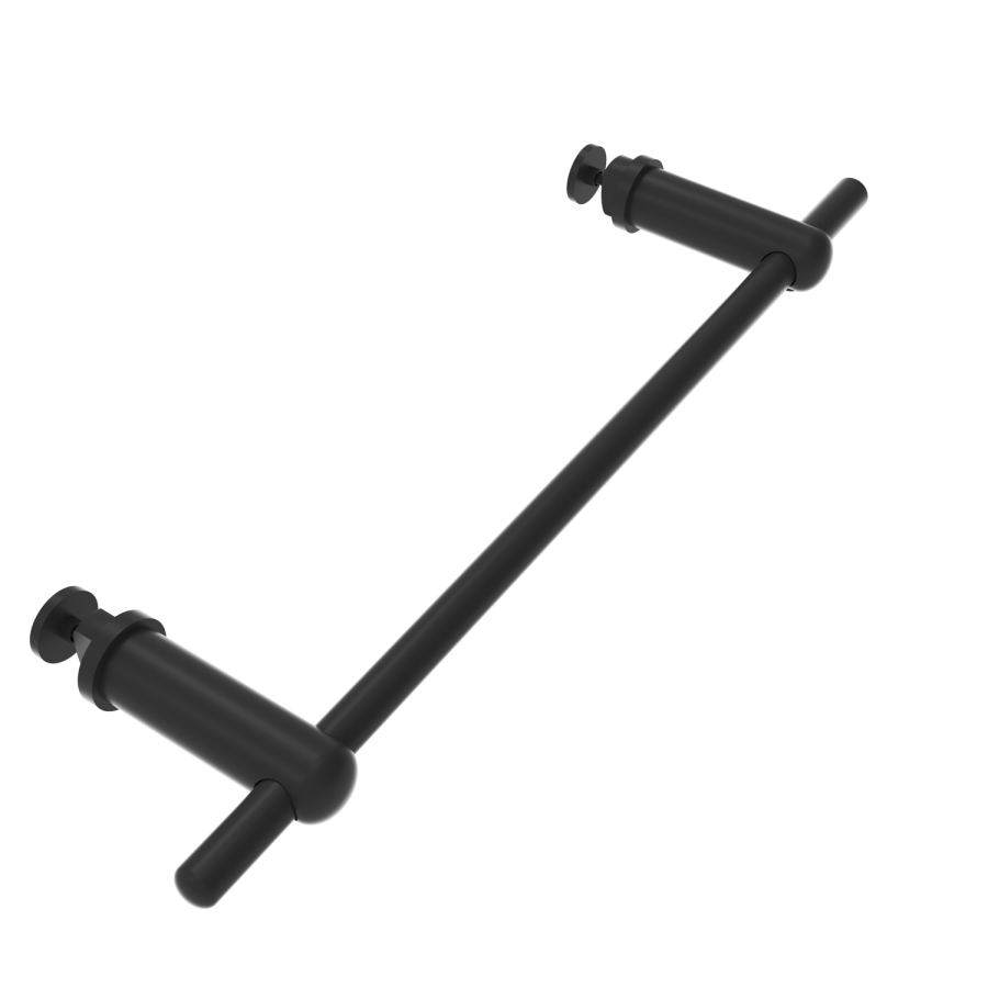 Black Designer Towel Holder for Steel & Electric Radiators - 320mm