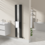 Black Designer Towel Holder for Steel & Electric Radiators - 420mm