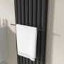 Black Designer Towel Holder for Steel & Electric Radiators - 520mm