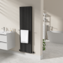 Black Designer Towel Holder for Steel & Electric Radiators - 520mm