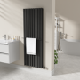 Black Designer Towel Holder for Steel & Electric Radiators - 620mm
