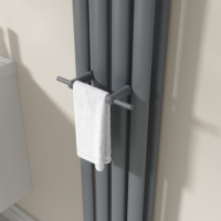 Anthracite Designer Towel Holder for Steel & Electric Radiators - 230mm