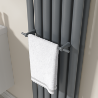 Anthracite Designer Towel Holder for Steel & Electric Radiators - 320mm