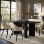 Black Wooden Dining Table - Seats 4 - Troy