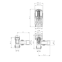 Elego Black Nickel Modern TRV Angled Thermostatic Radiator Valves With Lockshield