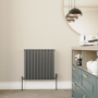 Elego Anthracite Gray Modern TRV Angled Thermostatic Radiator Valves With Lockshield