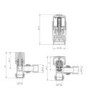 Elego Anthracite Gray Modern TRV Angled Thermostatic Radiator Valves With Lockshield