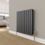 Elego Chrome Modern TRV Angled Thermostatic Radiator Valves With Lockshield