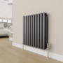 Elego Chrome Modern TRV Angled Thermostatic Radiator Valves With Lockshield