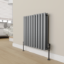 Elego Matte Black Modern TRV Angled Thermostatic Radiator Valves With Lockshield