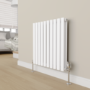 Elego Chrome Modern TRV Angled Thermostatic Radiator Valves With Lockshield