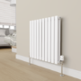 Elego White Modern TRV Angled Thermostatic Radiator Valves With Lockshield