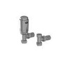 Elego Chrome Modern TRV Angled Thermostatic Radiator Valves With Lockshield