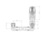 Elego Anthracite Gray Modern TRV Corner Thermostatic Radiator Valves With Lockshield