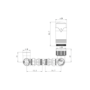 Elego Chrome Modern TRV Corner Thermostatic Radiator Valves With Lockshield