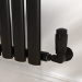 Elego Matte Black Modern TRV Corner Thermostatic Radiator Valves With Lockshield