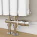Elego Chrome Modern TRV H Block Thermostatic Radiator Valves 