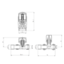 Elego Anthracite Gray Modern TRV Straight Thermostatic Radiator Valves With Lockshield
