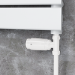 Elego White Modern TRV Straight Thermostatic Radiator Valves With Lockshield