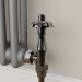 Maesta Black Nickel Traditional TRV Angled Thermostatic Radiator Valves With Lockshield