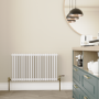 Maesta Antique Brass Traditional Manual Angled Radiator Valves With Lockshield
