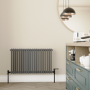 Maesta Black Nickel Traditional Manual Angled Radiator Valves With Lockshield
