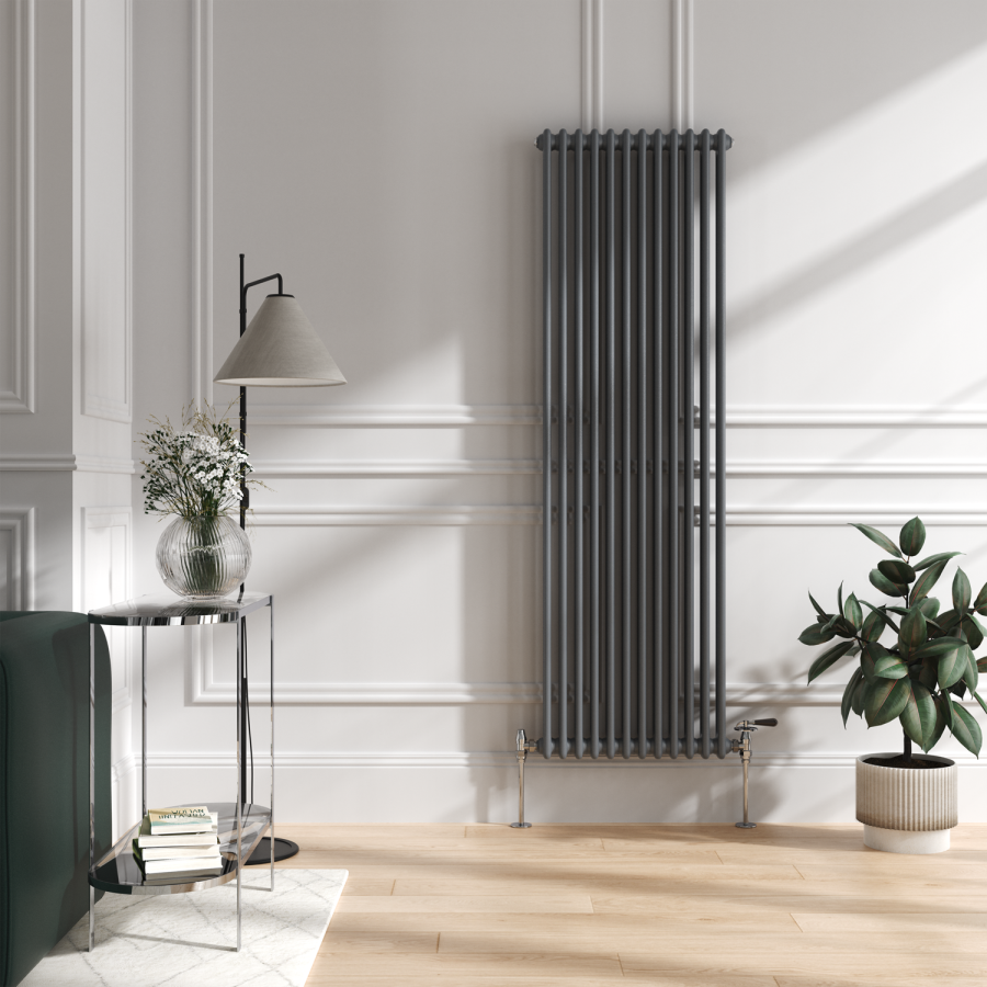 Maesta Chrome Traditional Manual Angled Radiator Valves With Lockshield