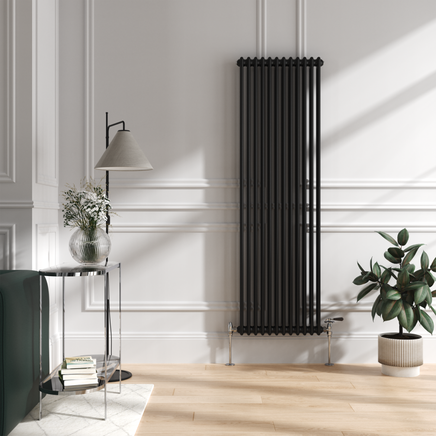 Maesta Chrome Traditional Manual Angled Radiator Valves With Lockshield