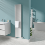 White Designer Towel Holder for Steel & Electric Radiators - 320mm