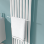 White Designer Towel Holder for Steel & Electric Radiators - 520mm